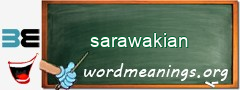 WordMeaning blackboard for sarawakian